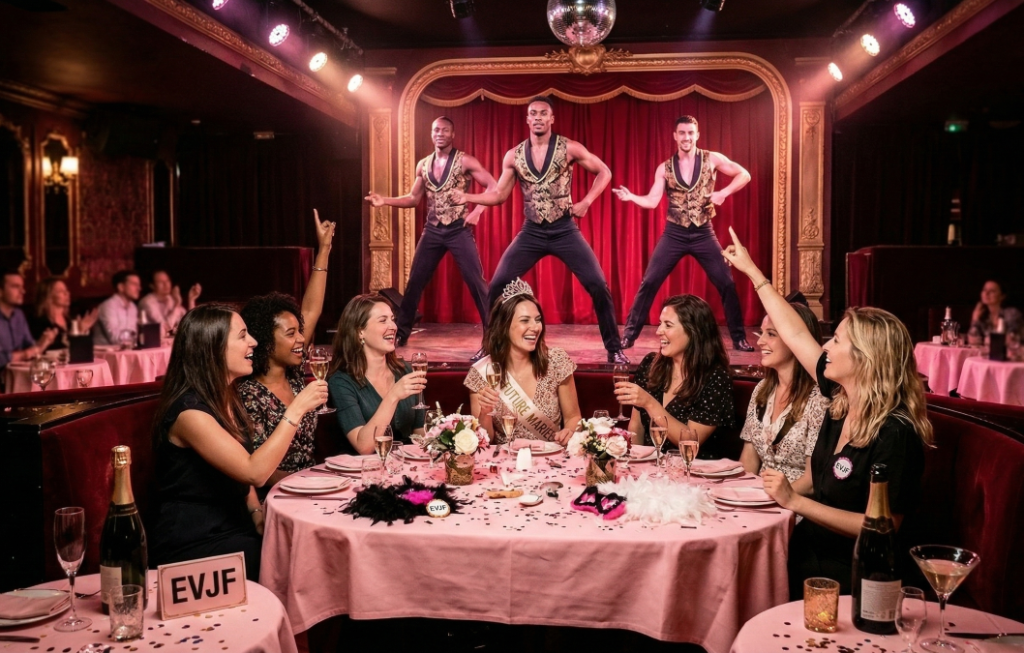 Spectacle chippendales Paris : salle de cabaret festive pour un EVJF